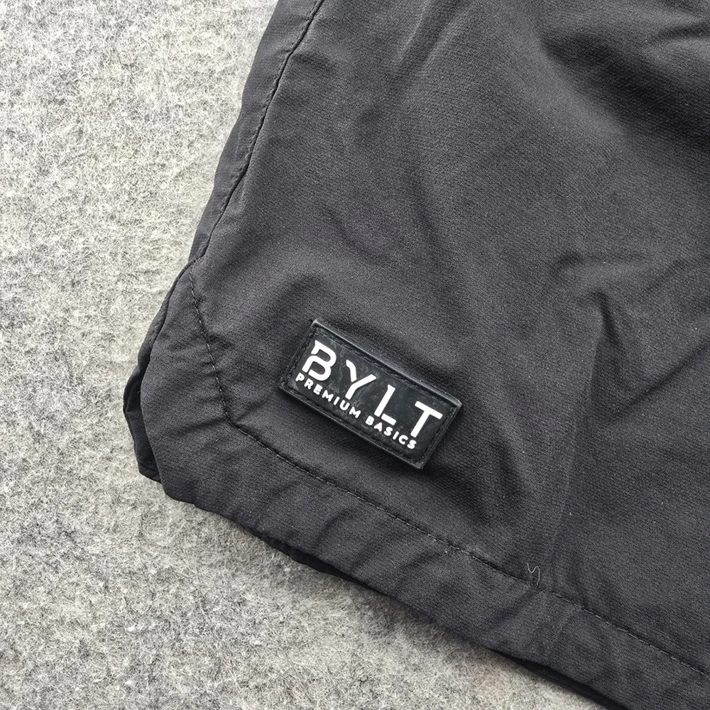 BYLT Premium Basics Shorts Mens XXL Black Lined Athletic Training Zipper Pockets